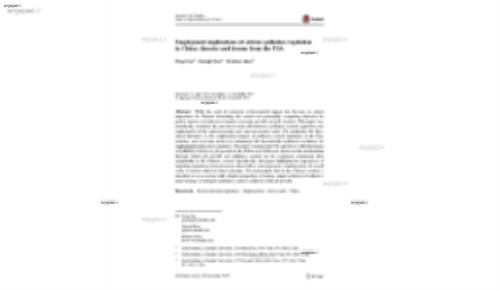 Employment implications of stricter pollution regulation in China: theories and lessons from the USA